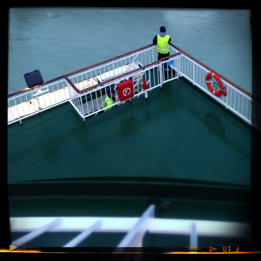 Depart du ferry depuis le port de Dieppe (France)