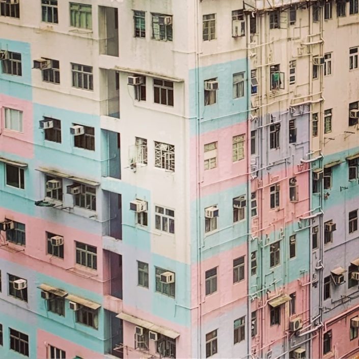 Hong Kong Buildings with Colors
